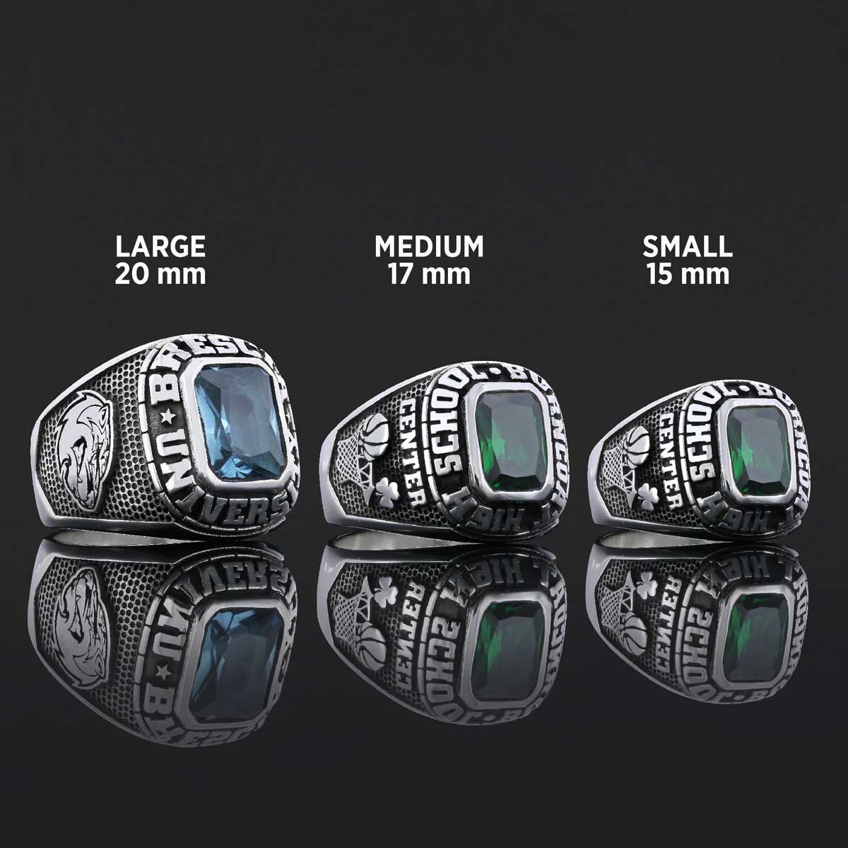 Brescia University Ring, High School Burnsoat Ring, Customized Class Ring, Graduation Collage Ring, Customized High School Ring