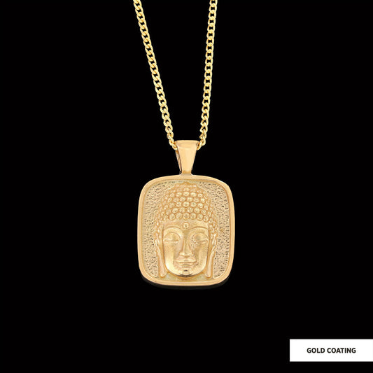Buddha Handmade Silver Charm Necklace, Buddha Necklace, Meditating Buddha Silver Charms, Buddhism Necklace, Gift Jewelry Gold Coating