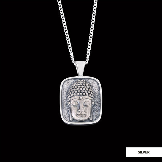 Buddha Handmade Silver Charm Necklace, Buddha Necklace, Meditating Buddha Silver Charms, Buddhism Necklace, Gift Jewelry Silver
