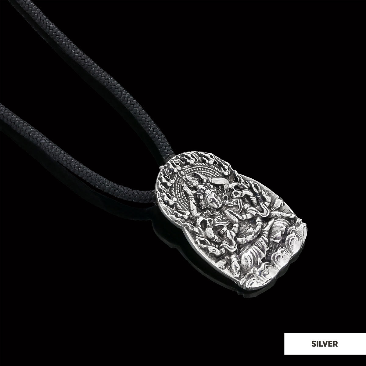 Buddha Lotus Pendant Silver
