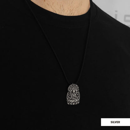 Buddha Lotus Pendant Silver by SWISS PLUS - Buddhist Jewelry Collection - view 2