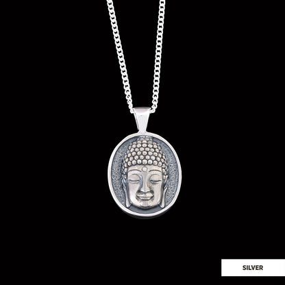 Buddha Necklace, Buddha Handmade Silver Charm Pendant, Meditating Buddha Silver Charms, Buddhism Necklace, Gift Jewelry Silve