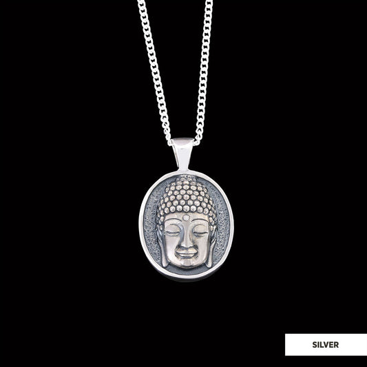Buddha Necklace, Buddha Handmade Silver Charm Pendant, Meditating Buddha Silver Charms, Buddhism Necklace, Gift Jewelry Silver