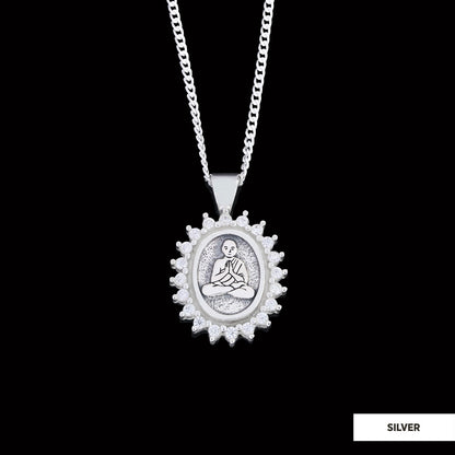 Buddha Necklace, Buddha Silver Pendant, Religious Necklace, Buddhist Gift, Goddess of Mercy Pendant by SWISS PLUS - Buddhist 