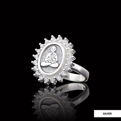 Buddha Ring, Buddha Silver Ring, Religious Ring, Buddhist Gift, Goddess of Mercy Ring by SWISS PLUS - Buddhist Jewelry Collec