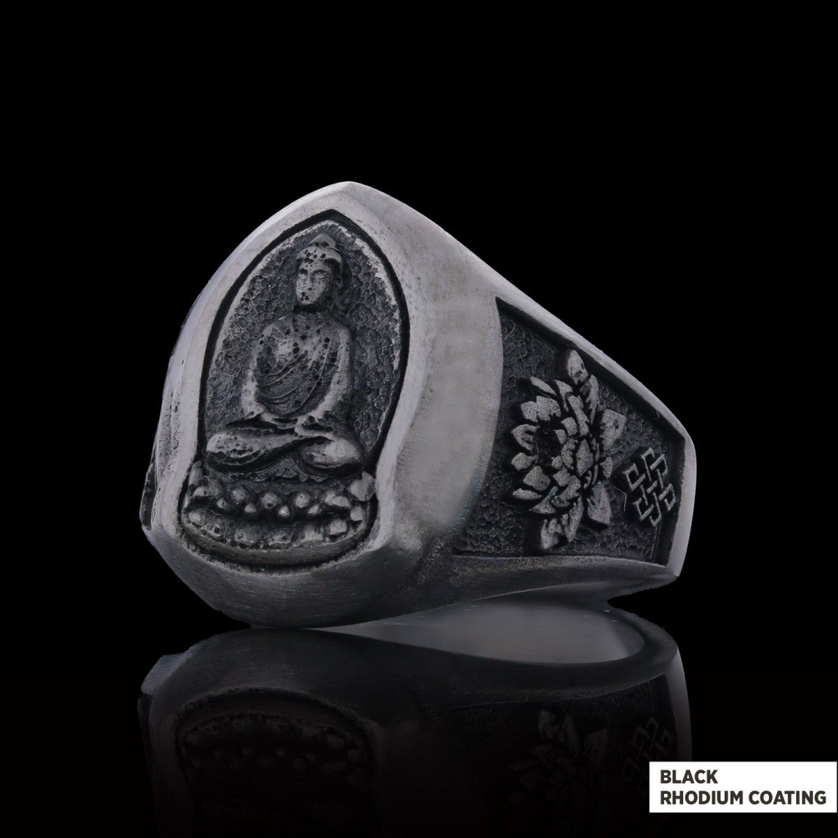 Buddha Ring, Om Buddha Ring, Hindu Ring, Endless Knot Ring, Padma Buddhist Ring, Meditation, Yoga, Buddhist Jewelry by SWISS 