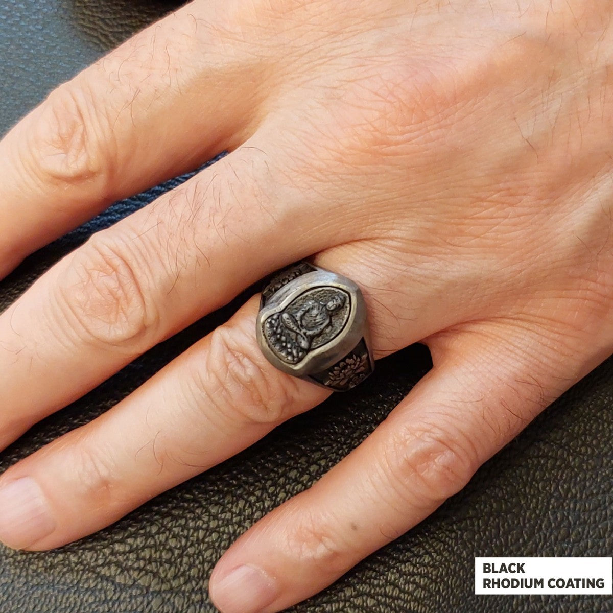 Buddha Ring, Om Buddha Ring, Hindu Ring, Endless Knot Ring, Padma Buddhist Ring, Meditation, Yoga, Buddhist Jewelry - view 6