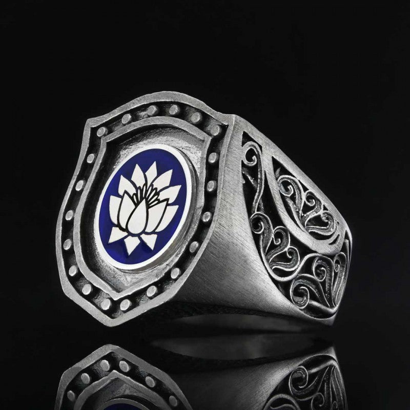Lotus Ring, Buddhist Flower Ring by SWISS PLUS - Buddhist Jewelry Collection - view 2