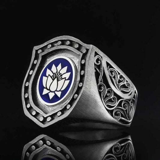 Lotus Ring, Buddhist Flower Ring by SWISS PLUS - Buddhist Jewelry Collection - view 2