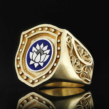 Lotus Ring, Buddhist Flower Ring by SWISS PLUS - Buddhist Jewelry Collection - view 4