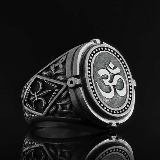 Om Ring by SWISS PLUS - Buddhist Jewelry Collection - view 2