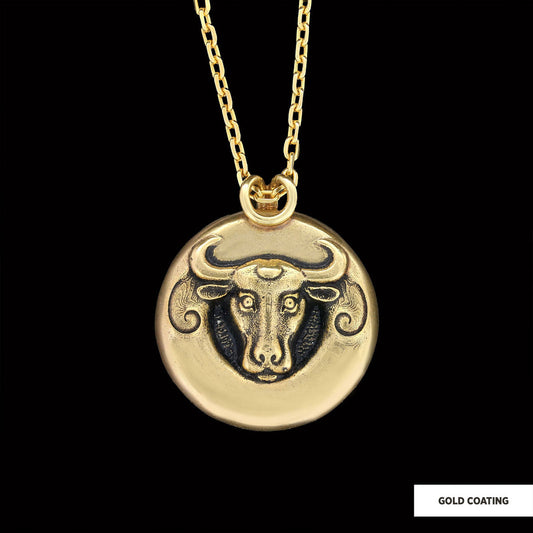 Bull Pendant Gold Coating-Chain