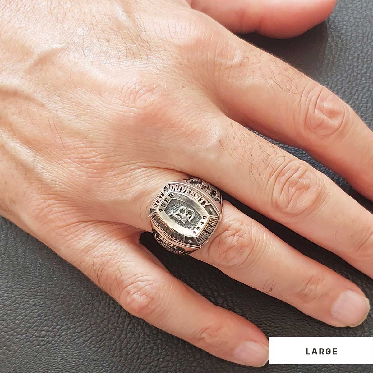 California State University Ring, Class Ring, High School Ring, Graduation Ring - view 3