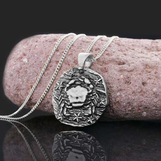Cancer Horoscope Necklace, Zodiac Sign Pendant, Astrology Jewelry - view 1