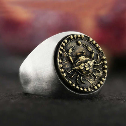 Cancer Horoscope Ring by SWISS PLUS - Zodiac Collection