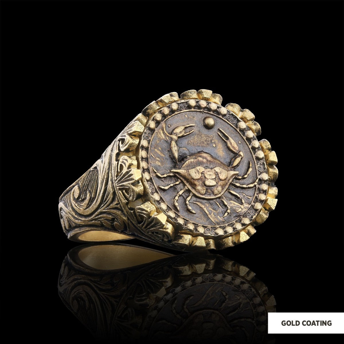 Cancer Sign Ring, 925 Sterling Silver Cancer Sign Ring by SWISS PLUS - Zodiac Collection - view 3