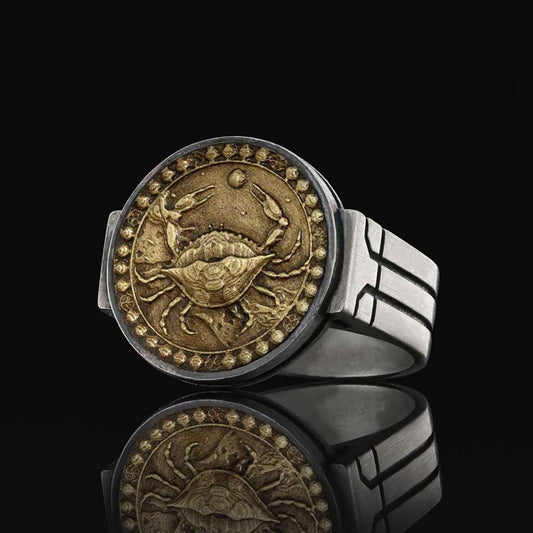 Cancer Zodiac Round Ring by SWISS PLUS - Zodiac Collection - view 2