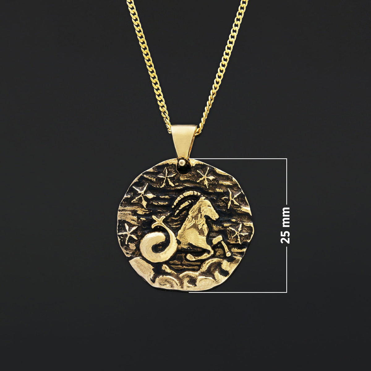 Capricorn Pendant, Elegant Zodiac Jewelry, Stylish Zodiac Capricorn Necklace by SWISS PLUS - Zodiac Collection - view 2