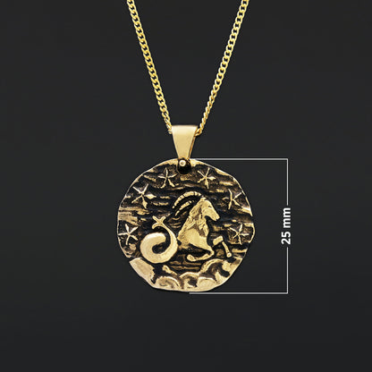 Capricorn Pendant, Elegant Zodiac Jewelry, Stylish Zodiac Capricorn Necklace by SWISS PLUS - Zodiac Collection - view 2