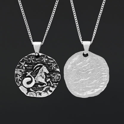 Capricorn Pendant, Elegant Zodiac Jewelry, Stylish Zodiac Capricorn Necklace by SWISS PLUS - Zodiac Collection - view 4