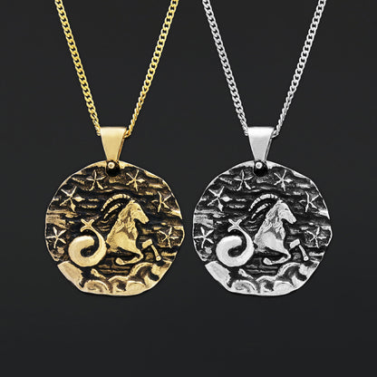 Capricorn Pendant, Elegant Zodiac Jewelry, Stylish Zodiac Capricorn Necklace by SWISS PLUS - Zodiac Collection - view 5