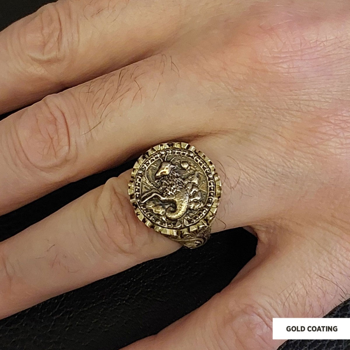 Capricorn Sign Ring, 925 Sterling Silver Capricorn Sign Ring by SWISS PLUS - Zodiac Collection - view 6