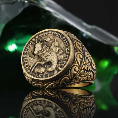 Capricorn Zodiac Silver Ring by SWISS PLUS - Zodiac Collection