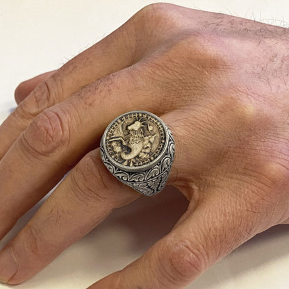 Capricorn Zodiac Silver Ring by SWISS PLUS - Zodiac Collection - view 6