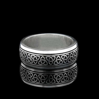 Celtic Design Band Ring by SWISS PLUS - Sterling Silver Band Rings - view 3