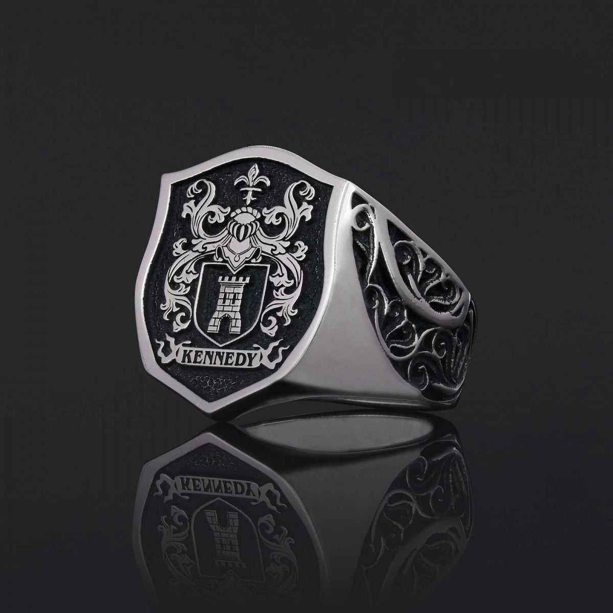 Celtic Design Family Ring, Custom Design Handmade Family Crest Ring