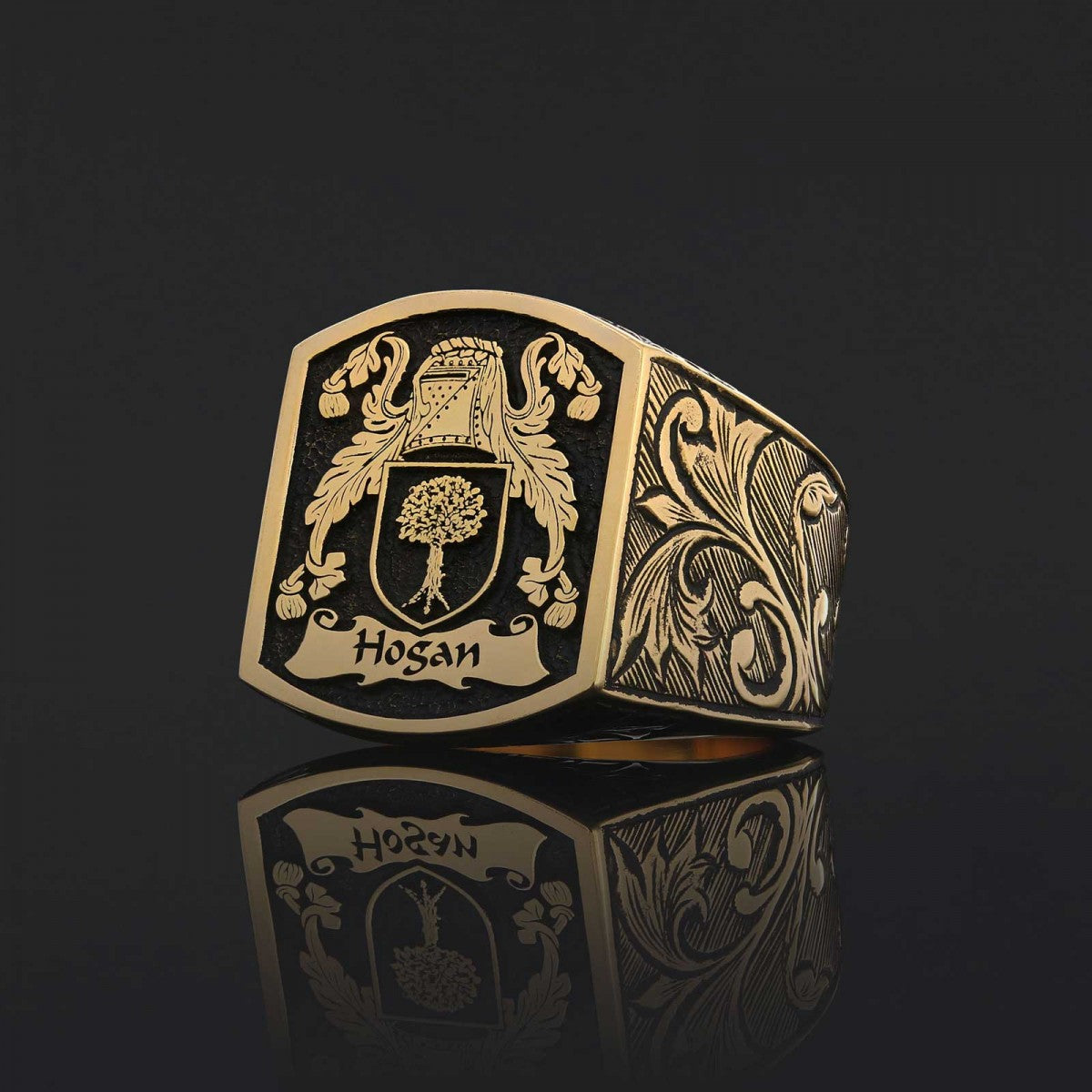 Celtic Design Family Ring, Personalized Heritage Crest Ring - view 4