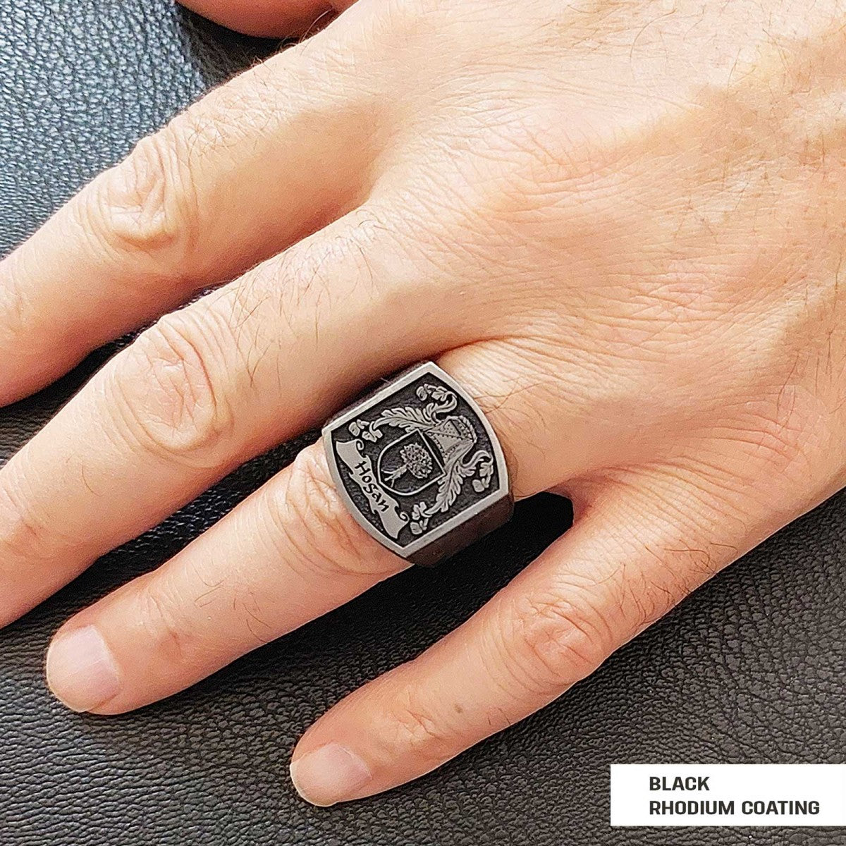 Celtic Design Family Ring, Personalized Heritage Crest Ring - view 6
