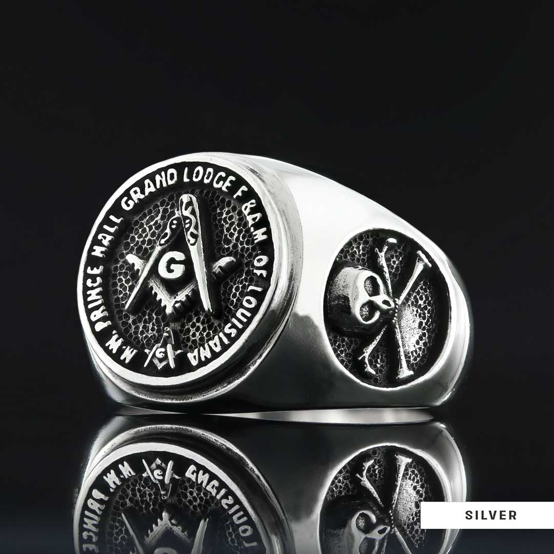 Celtic Lodge Masonic Ring, Round Mason Ring, Ancient Lodge Mason Ring - view 4