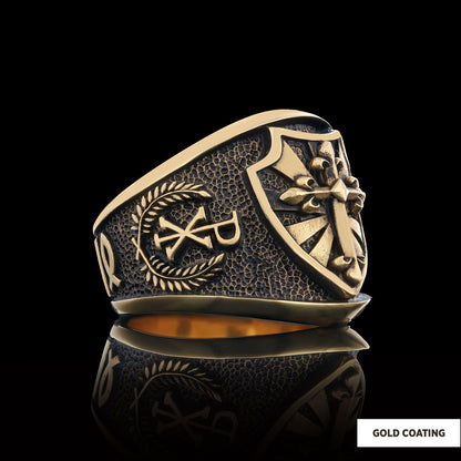 Chiristian Cross Silver Ring by SWISS PLUS - Christian Collection - view 2