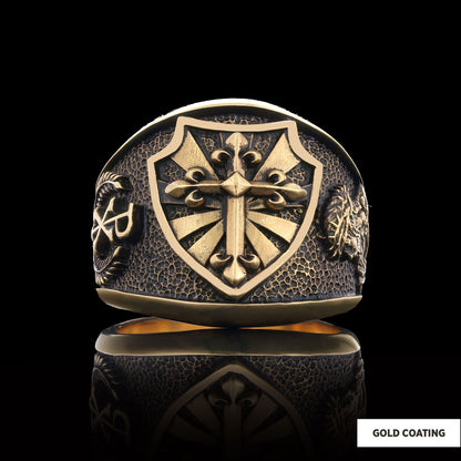 Chiristian Cross Silver Ring by SWISS PLUS - Christian Collection - view 4