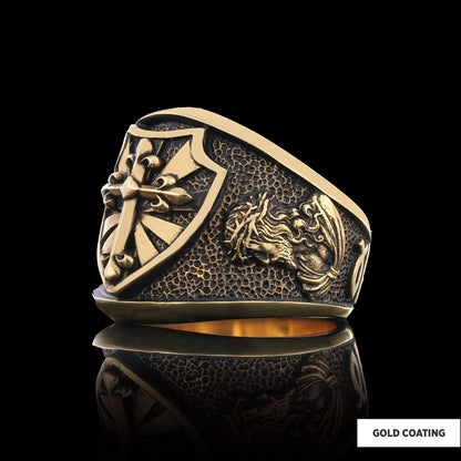 Chiristian Cross Silver Ring by SWISS PLUS - Christian Collection - view 5