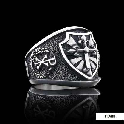 Chiristian Cross Silver Ring by SWISS PLUS - Christian Collection - view 6