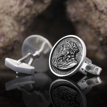 Christ Cufflinks, Jesus Cufflinks, Silver Religious Accessory, Gold Plated Jesus Jewelry, Handmade Christian Cufflinks, Relig