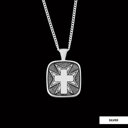 Christian Cross 925 Sterling Silver Necklace, Silver Square Cross Pendant, Gold Plated Silver Christian Cross Necklace Silver