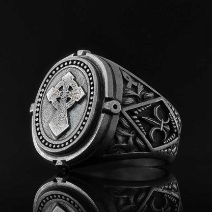 Stacked Cross Ring by SWISS PLUS - Christian Collection - view 2