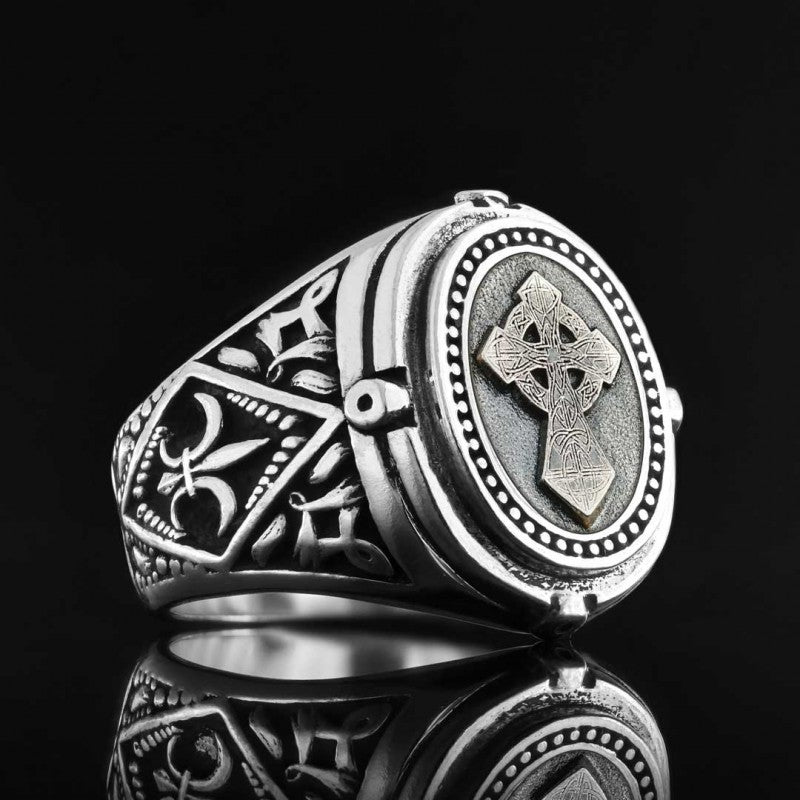 Stacked Cross Ring - view 3