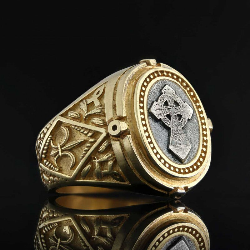 Stacked Cross Ring - view 4