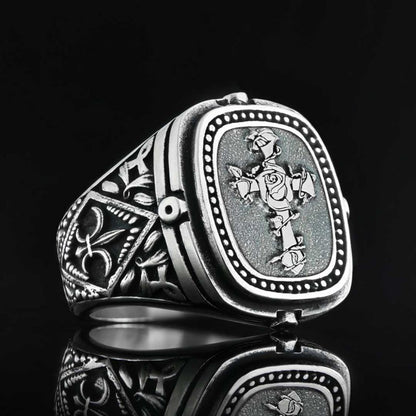 Christian Cross Embossed Ring by SWISS PLUS - Christian Collection - view 3