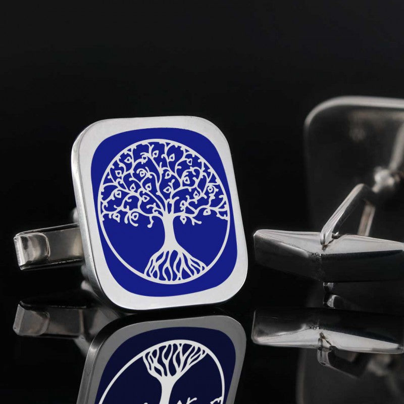 Handmade Sterling Silver Christian Cufflink - view 3