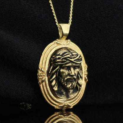 Silver Jesus Pendant by SWISS PLUS - Christian Collection