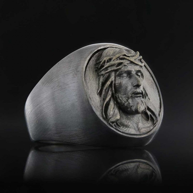 Jesus Embossed Round Ring by SWISS PLUS - Christian Collection - view 2