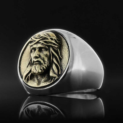 Jesus Embossed Round Ring by SWISS PLUS - Christian Collection - view 3