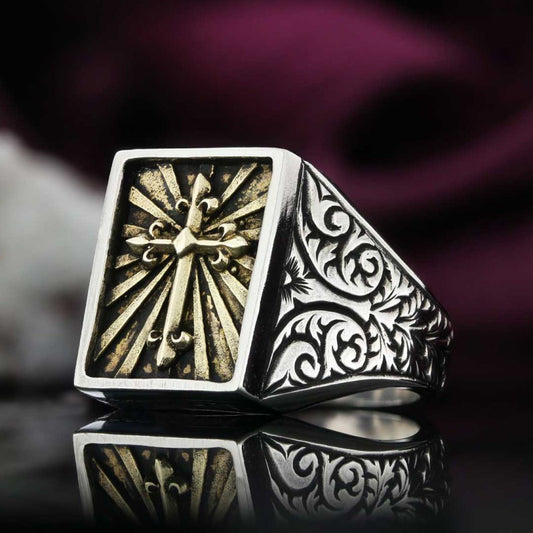 Christian Cross Ring - view 1