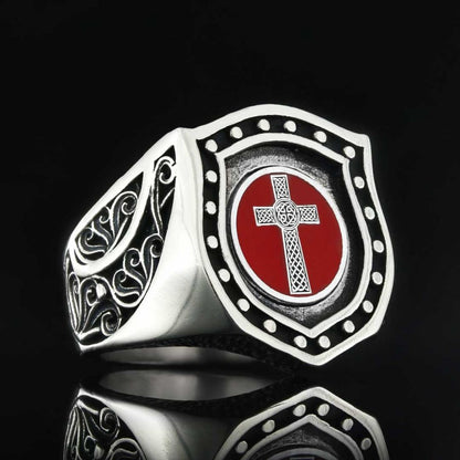 Enamel Cross Ring by SWISS PLUS - Christian Collection - view 3