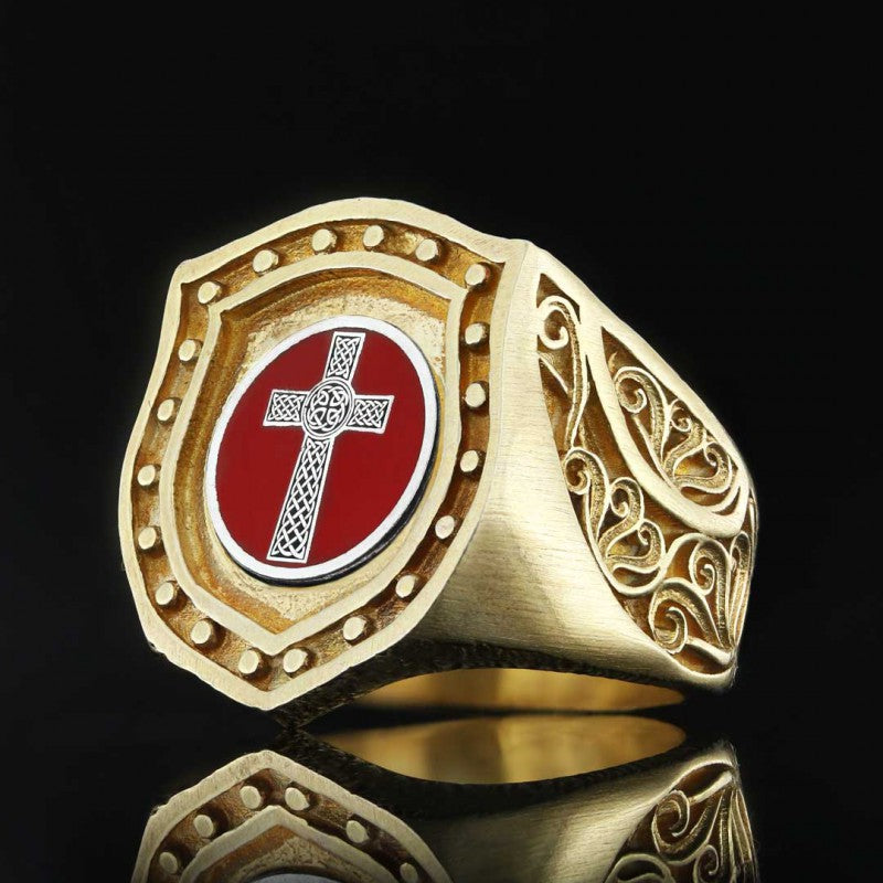 Enamel Cross Ring